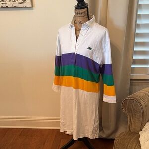 PERLIS Mardi Gras Rugby Stripe Dress L
